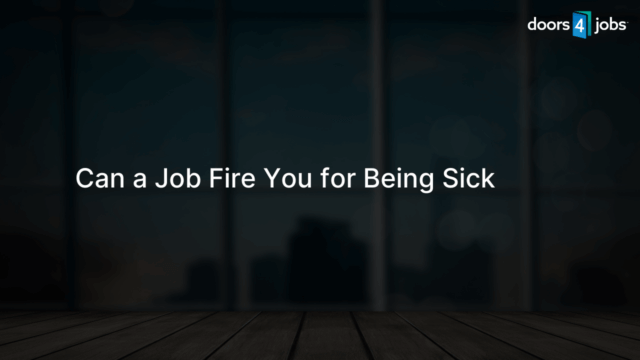 Can a Job Fire You for Being Sick