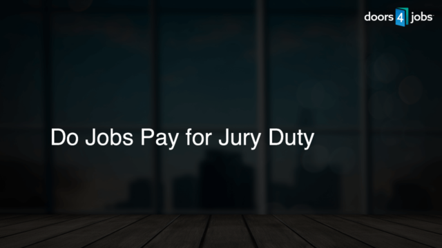 Do Jobs Pay for Jury Duty