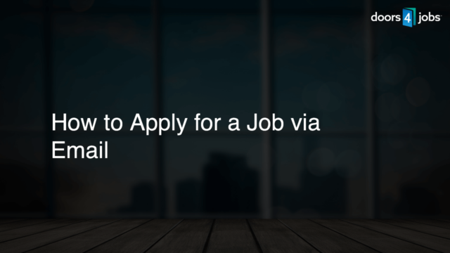 How to Apply for a Job via Email