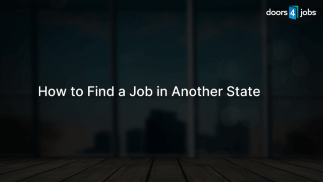 How to Find a Job in Another State
