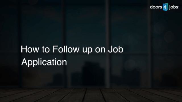 How to Follow up on Job Application