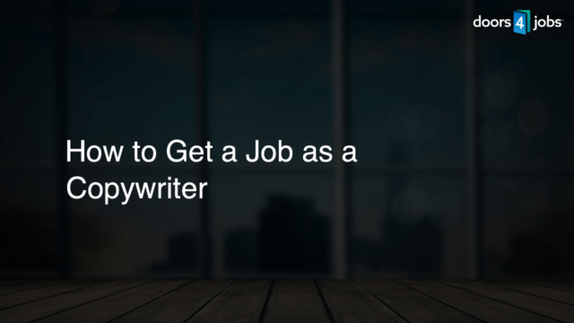 How to Get a Job as a Copywriter
