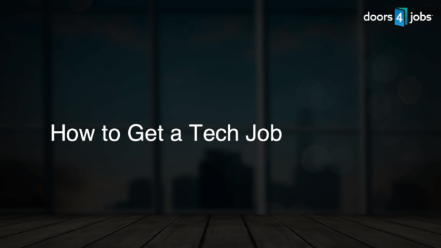 How to Get a Tech Job