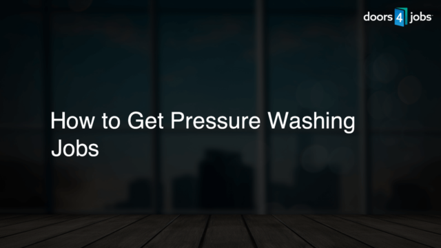 How to Get Pressure Washing Jobs