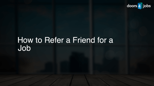 How to Refer a Friend for a Job