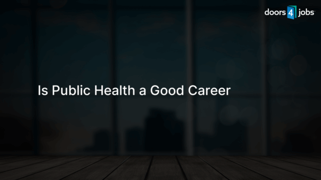 Is Public Health a Good Career