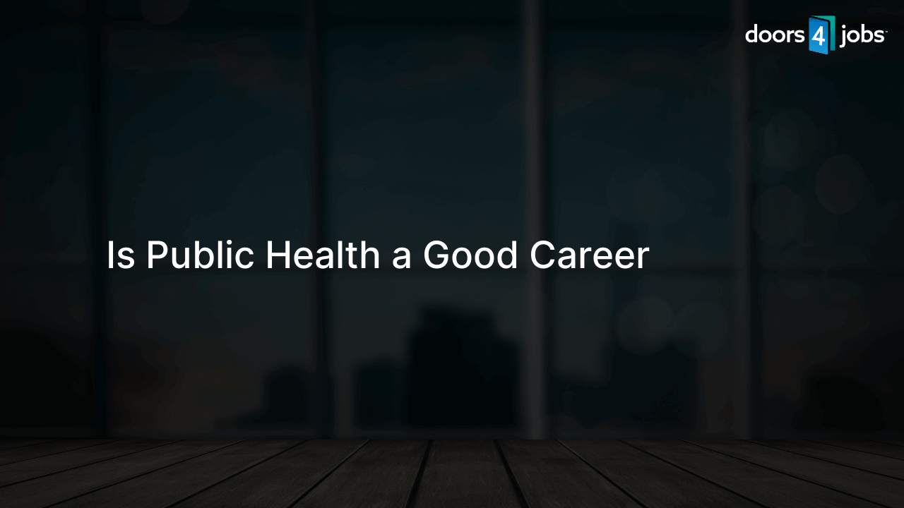 Is Public Health a Good Career