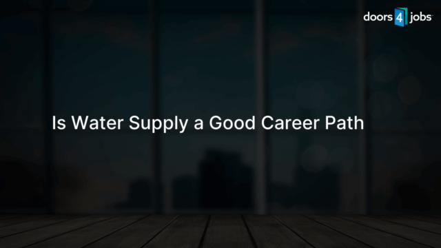 Is Water Supply a Good Career Path