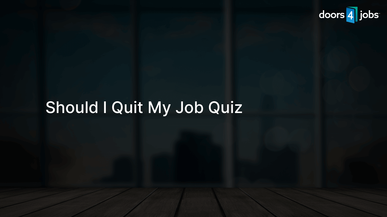 Should I Quit My Job Quiz