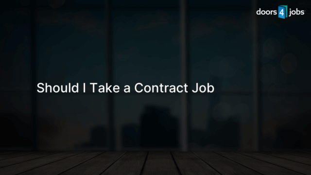 Should I Take a Contract Job