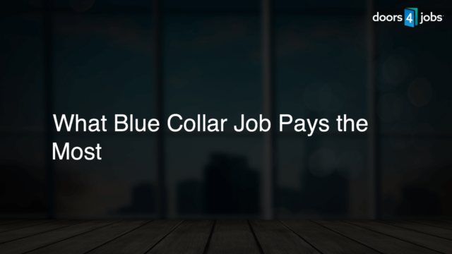 What Blue Collar Job Pays the Most
