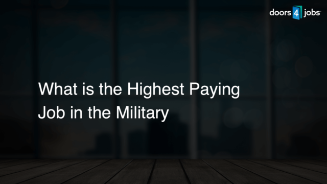 What is the Highest Paying Job in the Military