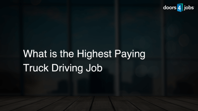 What is the Highest Paying Truck Driving Job