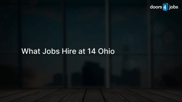 What Jobs Hire at 14 Ohio