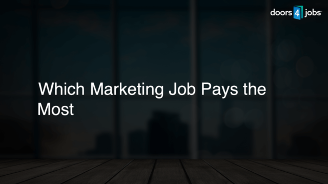 Which Marketing Job Pays the Most